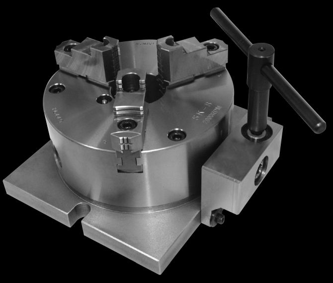 drehbares 3-Backen Drehfutter mit Winkeltrieb 250 mm